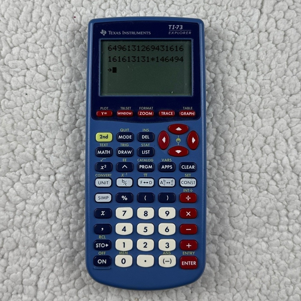 Texas Instruments TI-73 Explorer Graphing Calculator‎ Blue Middle School Math - Picture 2 of 5